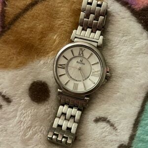 Bulova Silver Mother-of-Pearl Dial Bracelet Watch